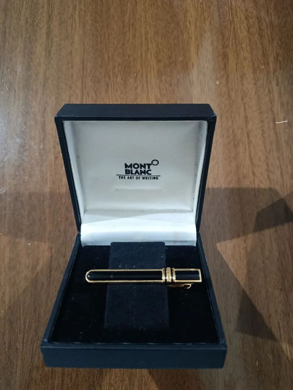Kit abotoadura com prendedor de gravata montblanc. - Foto 2
