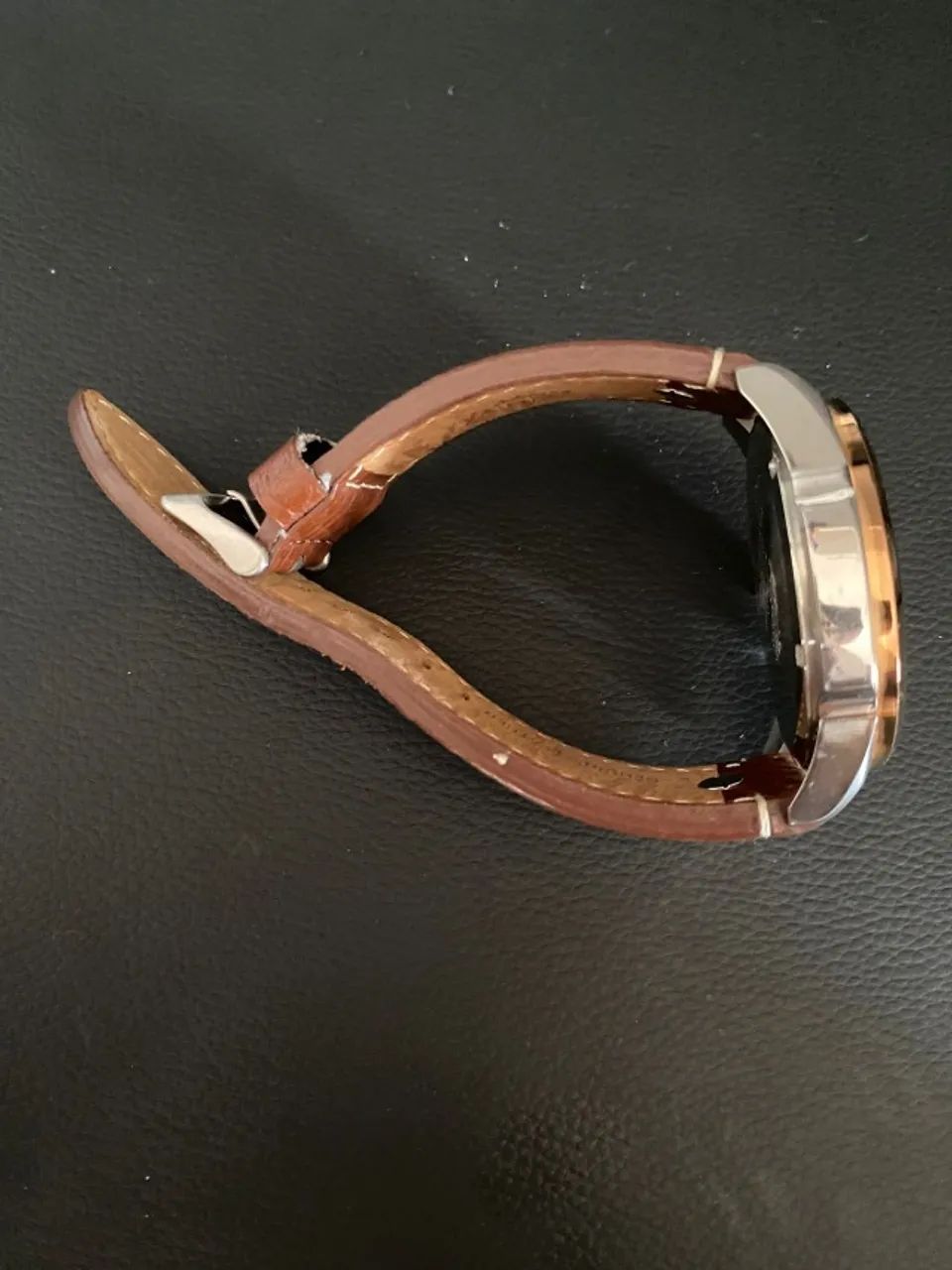 Relógio Analógico Masculino Orient, 52mm, pulseira em couro - Foto 4