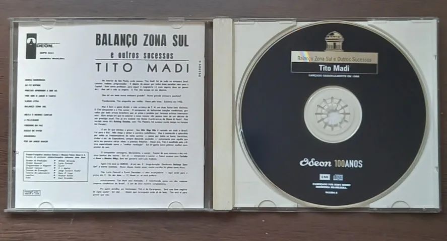 CD "Balanço Zona Sul e outros sucessos" Tito Madi - Foto 3