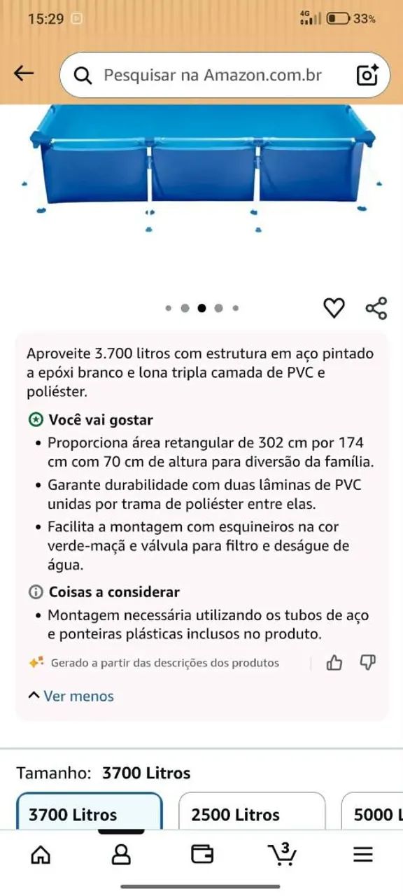 Vende-se piscina 3.700L  - Foto 4