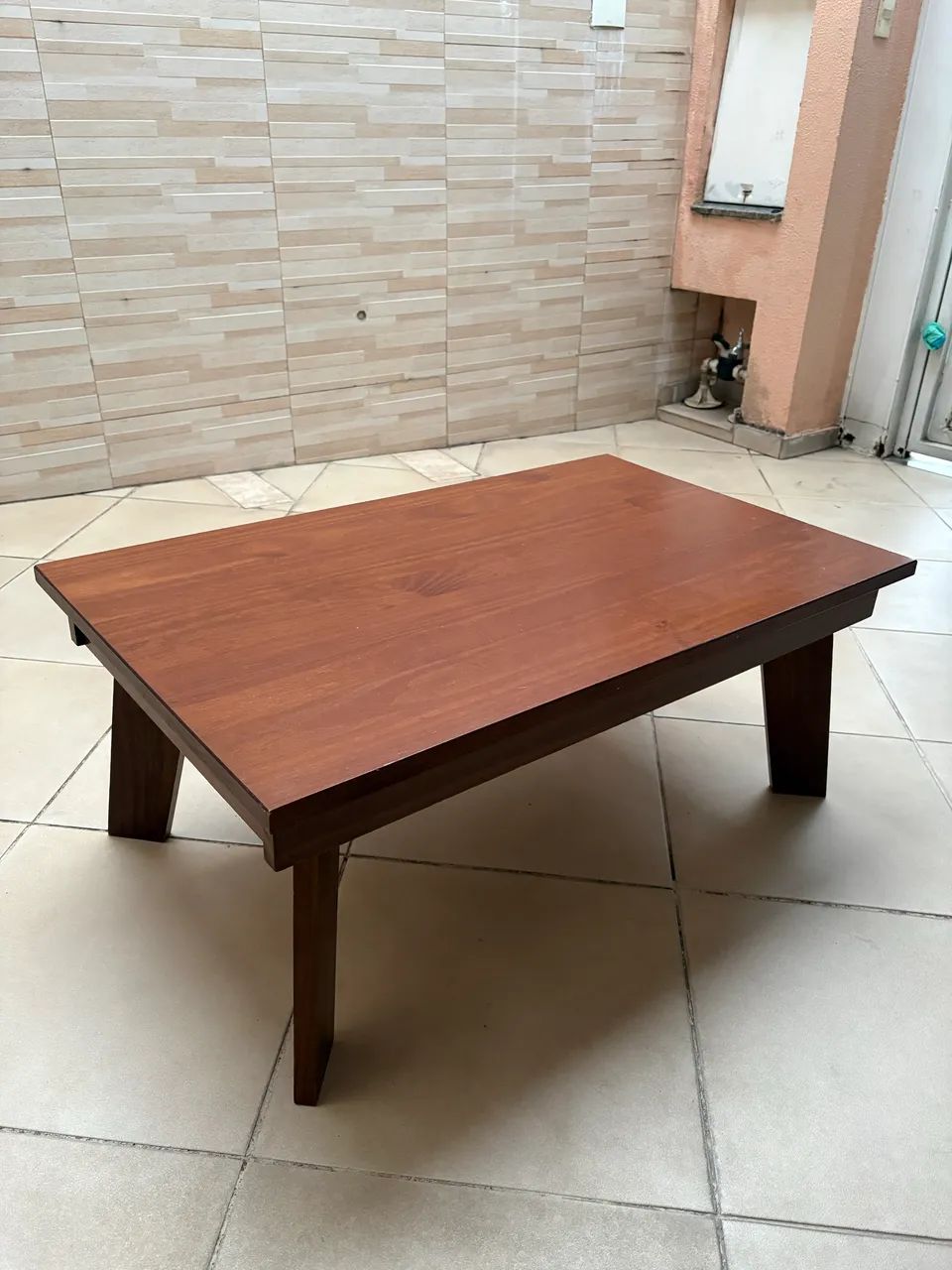 Mesa de Centro - Retangular - Madeira Maciça - 100x60x40 - Foto 4