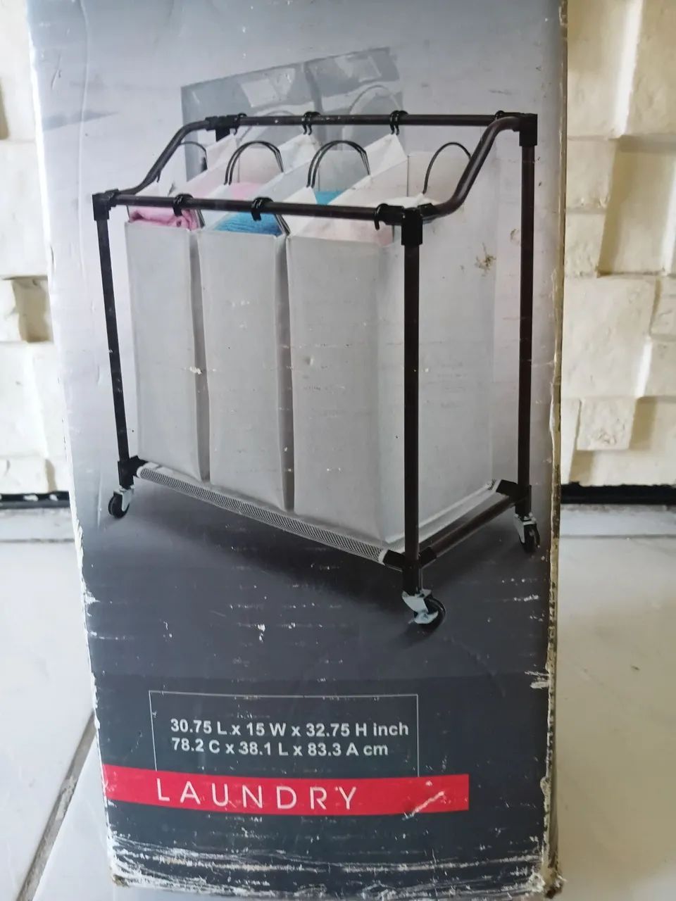 Cesto de Roupa Triplo - Foto 2