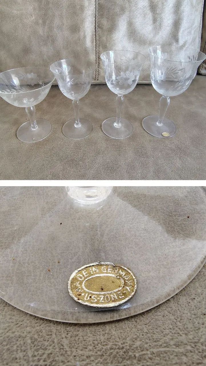 Taças de Cristais Antiguidades 