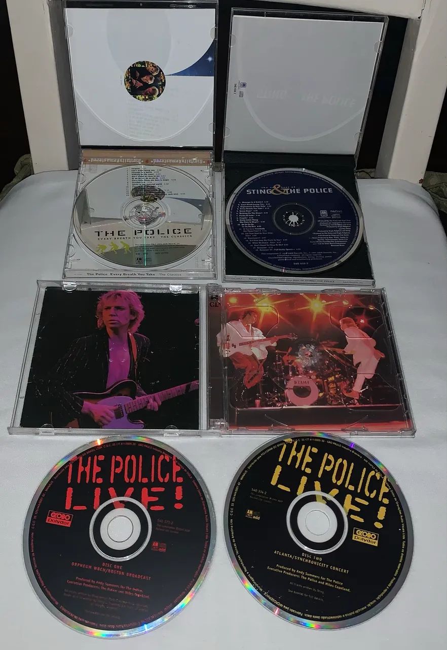 3 CDs The Police Sting um deles raro ao vivo duplo - CDs, DVDs etc