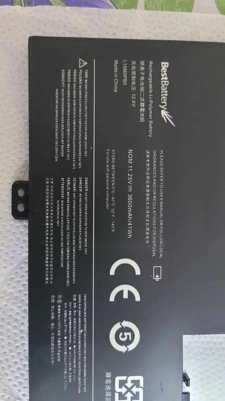 NOVA Bateria Notebook Lenovo L15L3PB0 - Foto 2