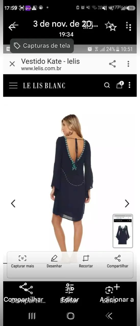 Vestido Le Lis Blanc R$ 60 - Foto 2