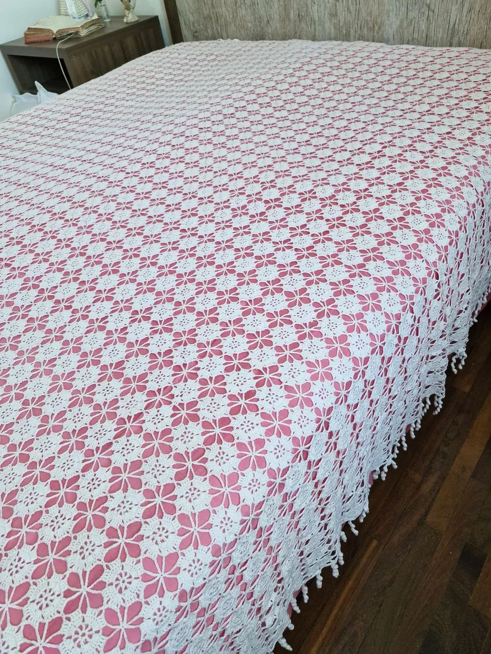 Colcha de crochê 