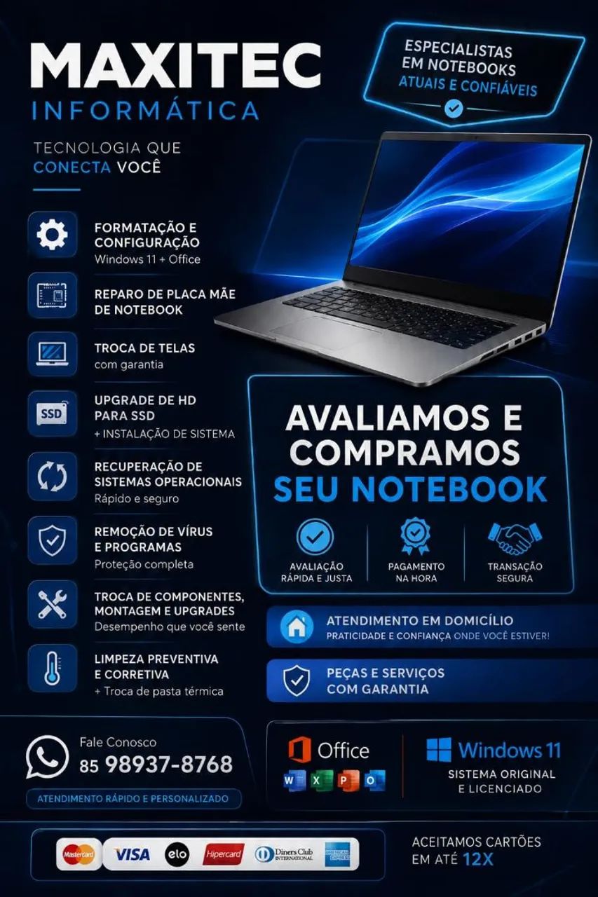 Maxitec Informática - compra, venda, Manutenção e Upgrade de Computadores e Notebooks**