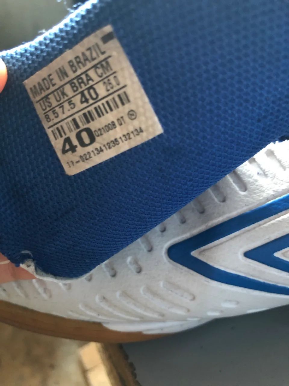 CHUTEIRA UMBRO BUMP BRANCO/AZUL ROYAL! - Foto 3