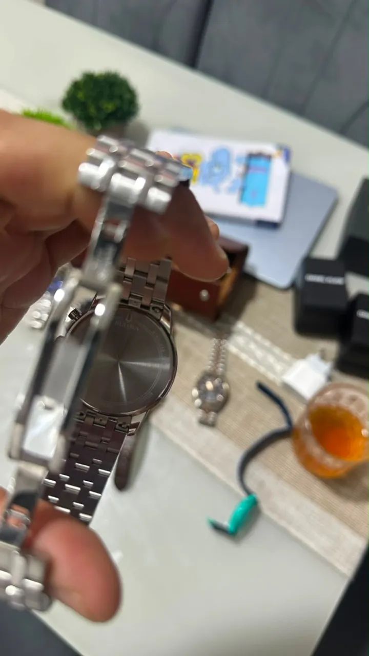 relógio bulova prata automatic modelo: 96B404 - Foto 3