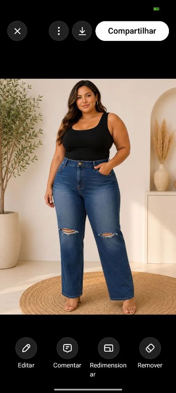 Desapego de causas plus size! Algumas usadas 2 vezes e outras nunca usadas !  - Foto 2