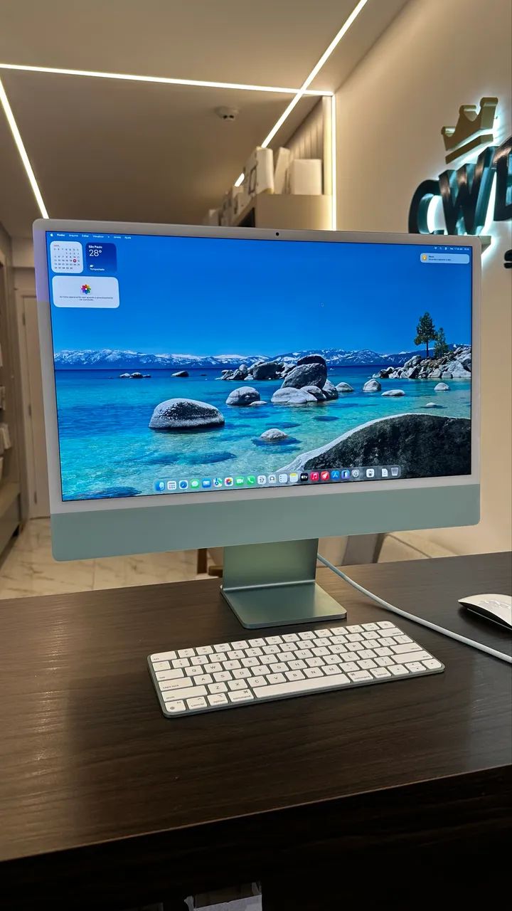 iMac 2021 M1 256ssd 24?+Magic Keyboard+Magic Mouse Seminovo / Loja