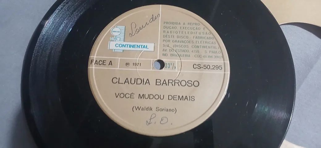 Compacto EP Claudia Barroso - Voce Mudou demais de 1971 - Foto 5
