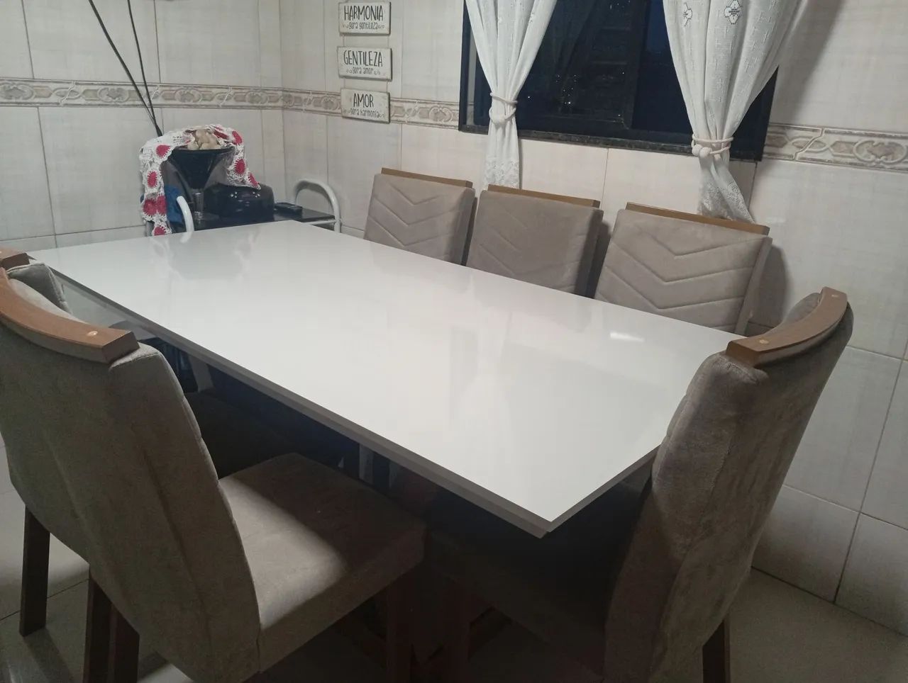 Vendo linda Mesa Alvorada 6 cadeiras ,MDF - Foto 2