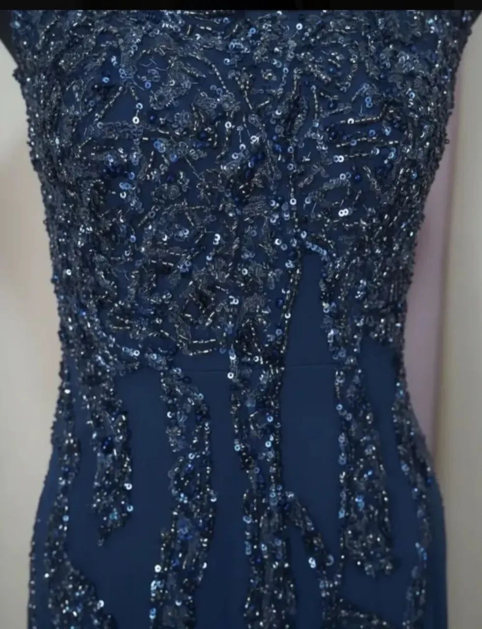 Vestido Azul Bordado Lindíssimo  - Foto 3