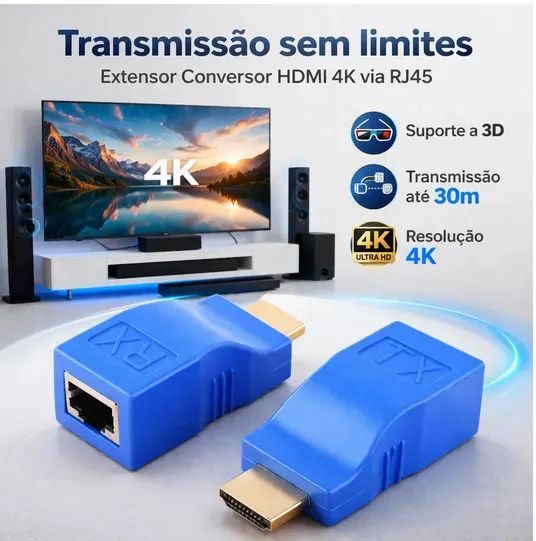 Conversor Hdmi Para Rj45 4k  - Foto 3