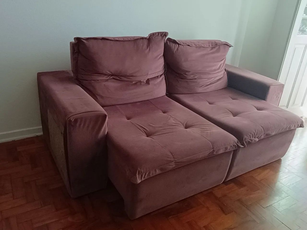 Vendo Sofá Retrátil e Reclinável usado r$ 400,00 - Foto 4