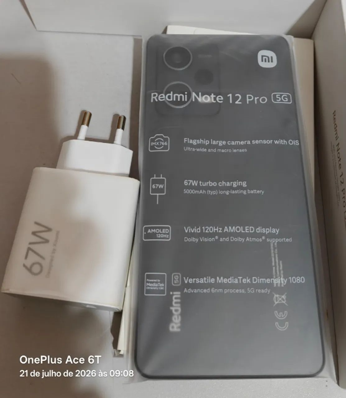 Celular REDMI NOTE 12 PRO 5G, BLACK, 8 / 256GB -  Dimensity 1080..  - Foto 2
