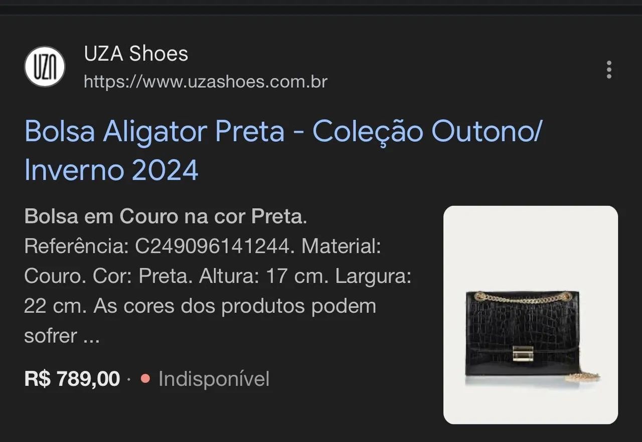 Bolsa de couro Croco Marca UZA - Foto 5