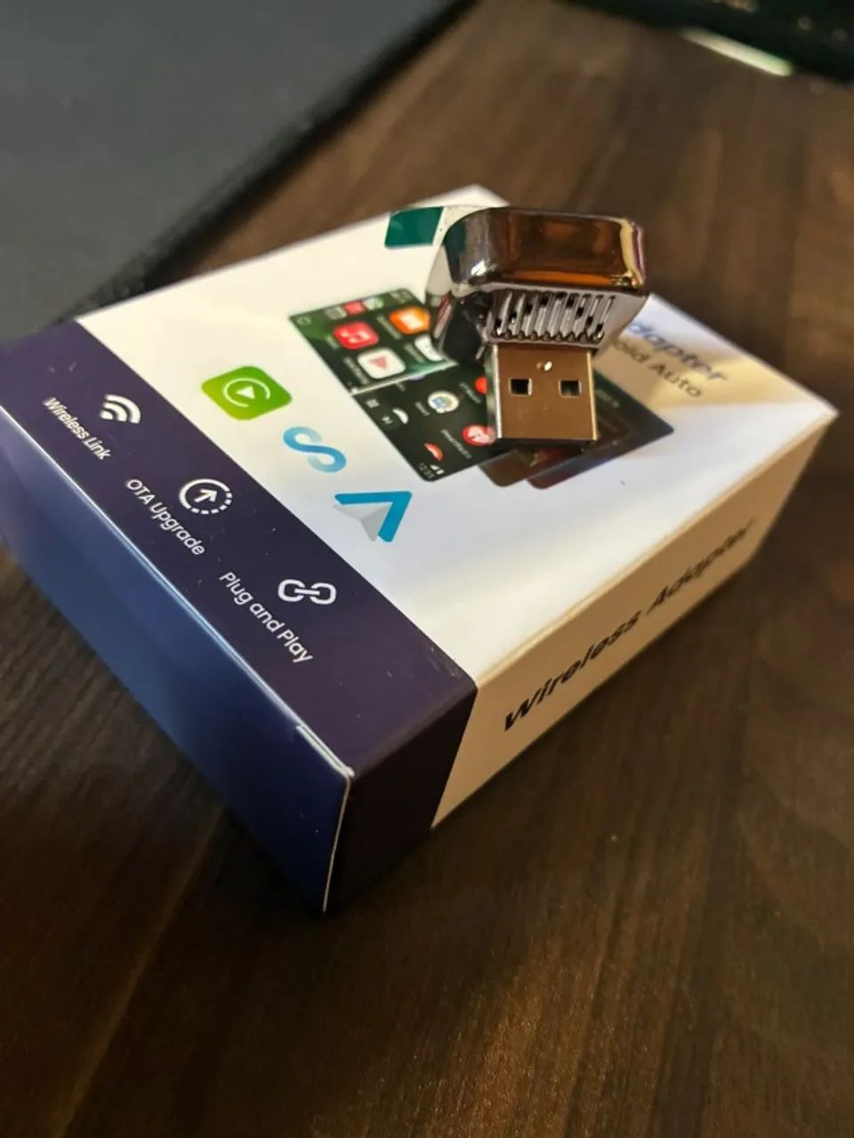 Adaptador Wireless CarPlay para Apple iPhone e AndroidAuto USB - Foto 2