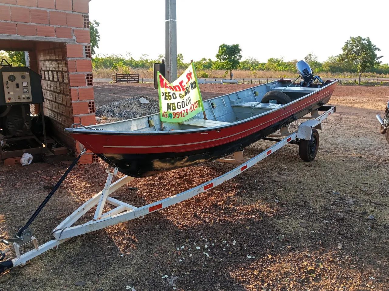 Vendo canoa,motor e carretinha tudo completo  - Foto 4