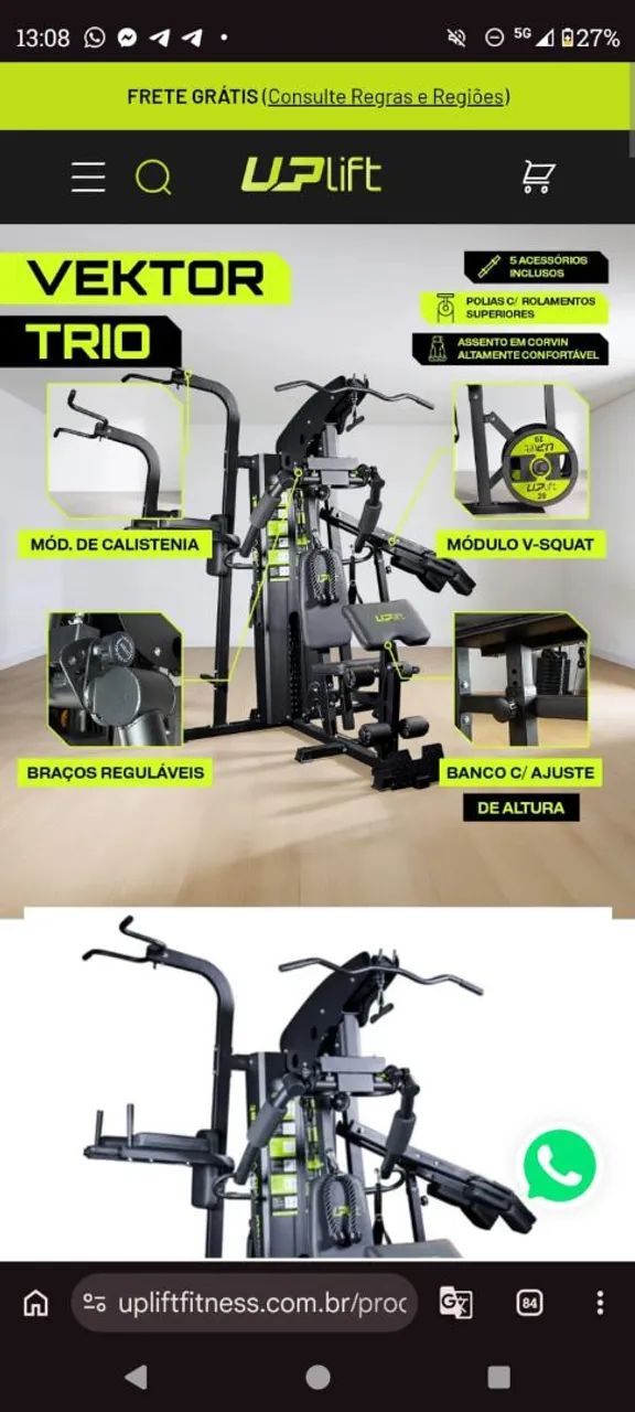 Equipamento para academia 