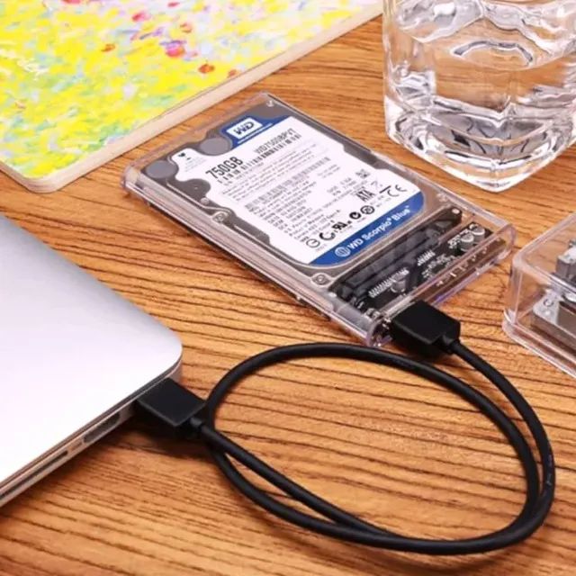 Case externo para HD de notebook SSD SATA 3 com USB 3.0 6Gbps Novo