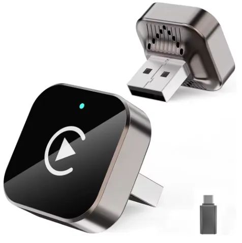 Adaptador Wireless CarPlay para Apple iPhone e AndroidAuto USB