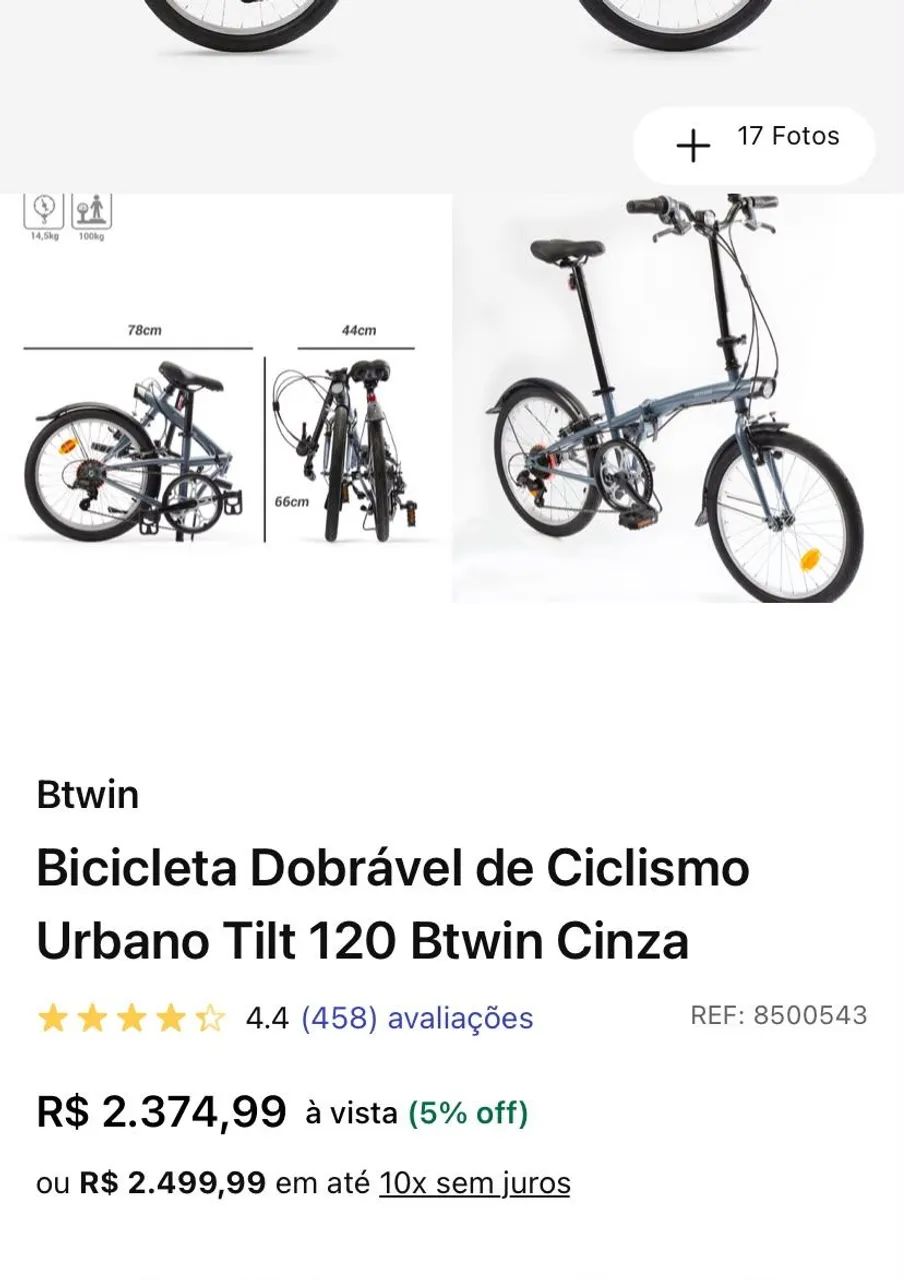 Vendo Bicicleta dobrável  - Foto 5