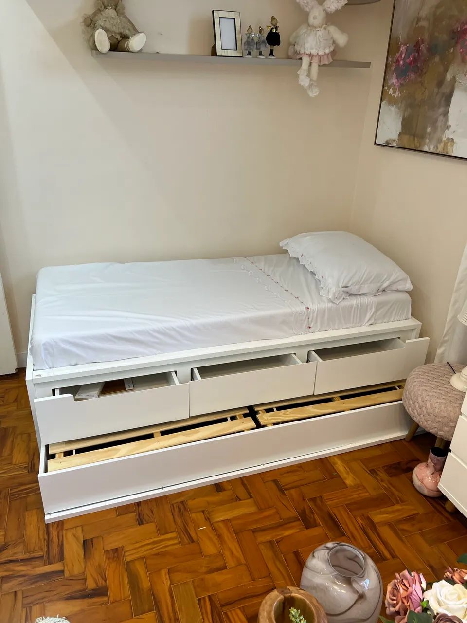 Cama com 3 gavetas e cama auxiliar  - Foto 2