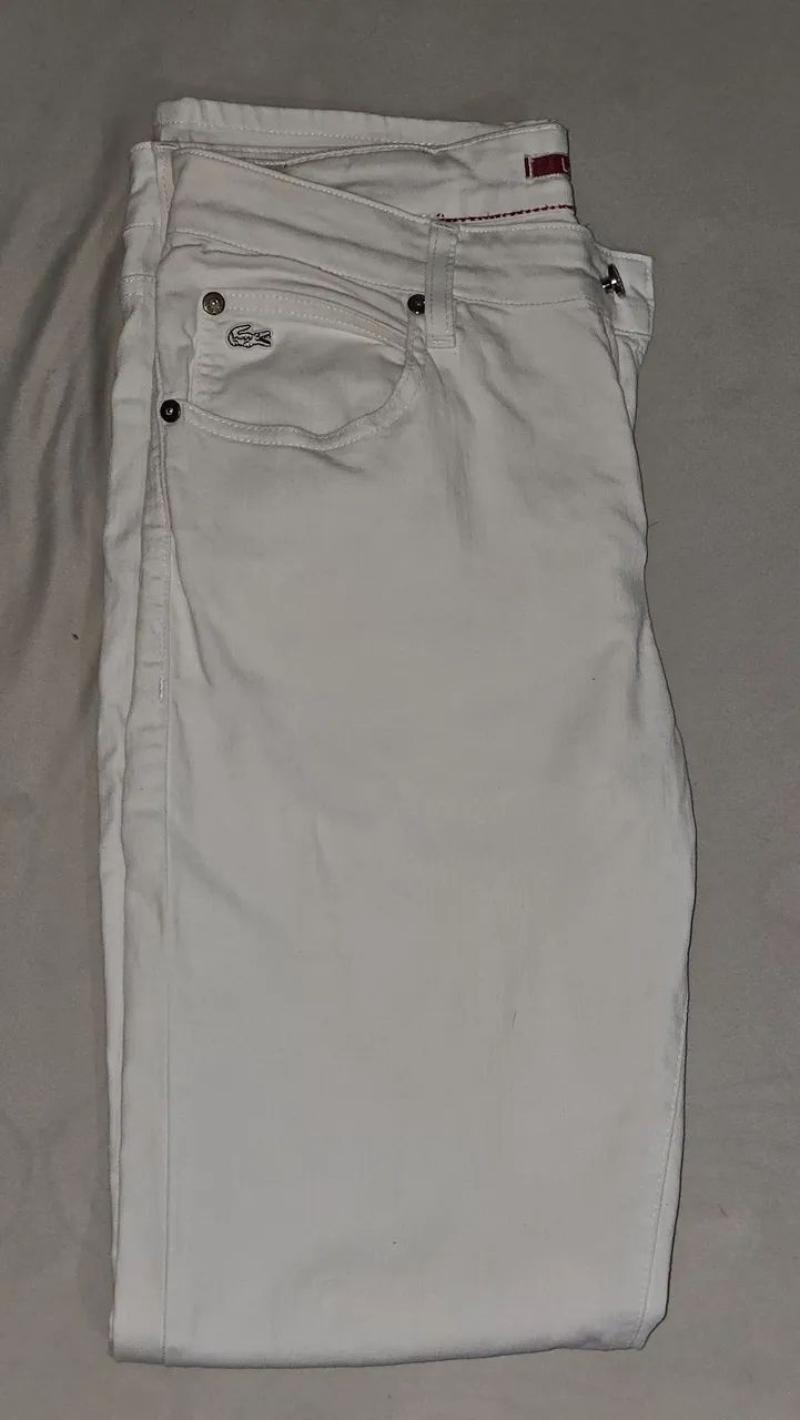 Calça Branca Lacoste L!VE Original - Slim Fit