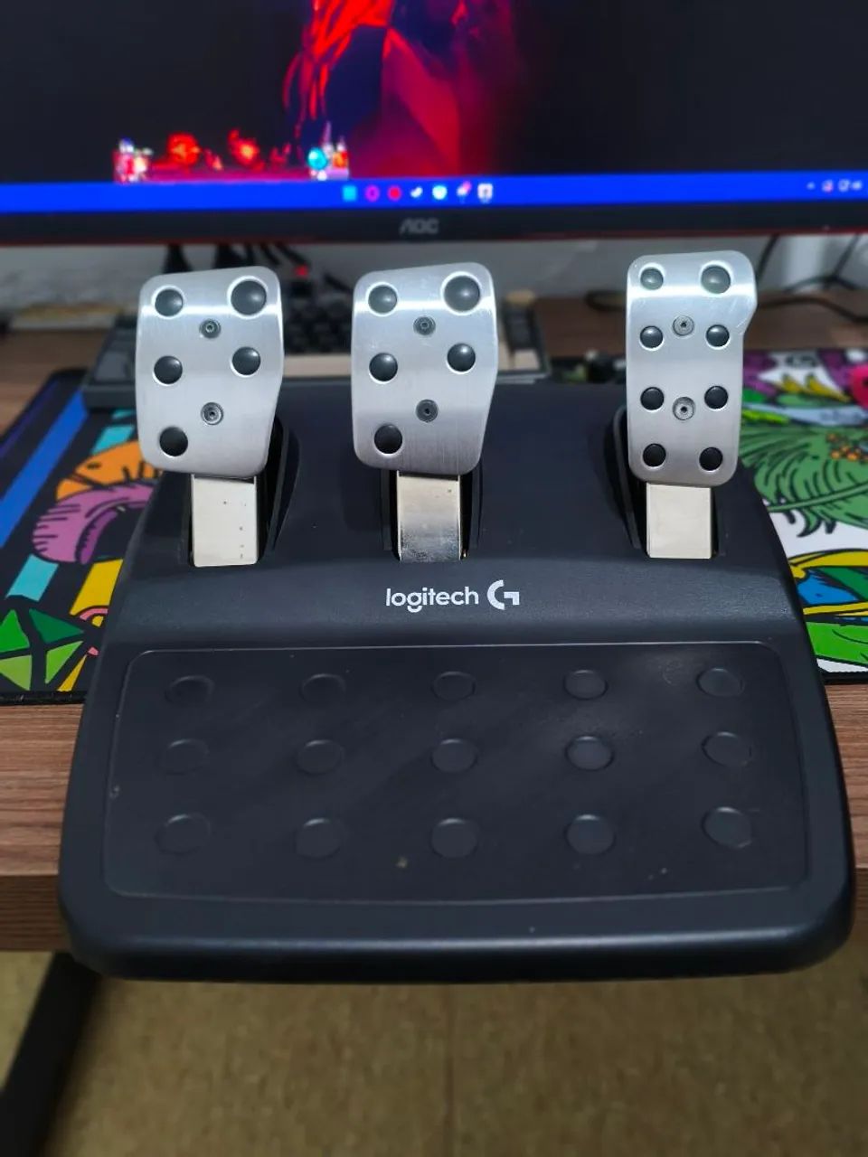 Volante Logitech G29 + Câmbio + Cockpit de PVC - Foto 4