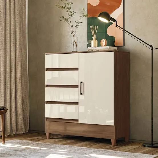 Cômoda fit 1 porta e 4 gaveta entrega e montagem grátis 