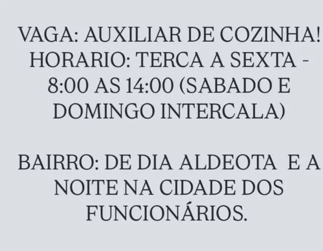 AUXILIAR DE COZINHA