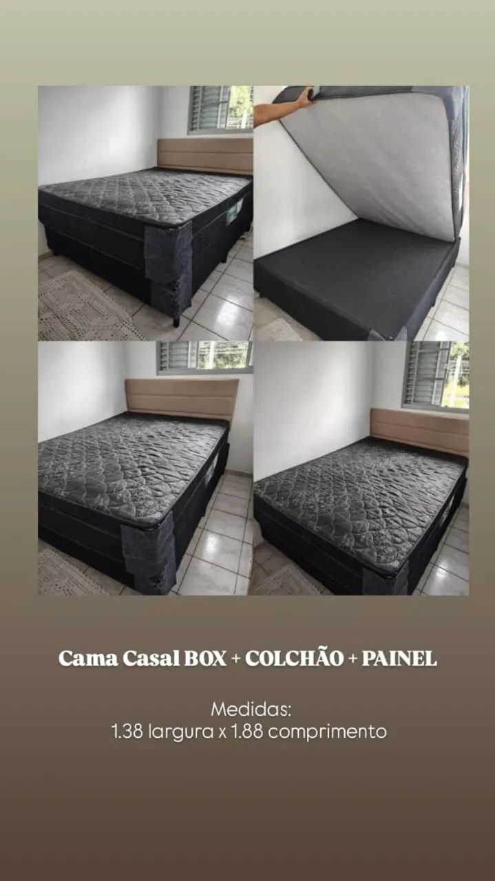 Cama box com cabeceira.