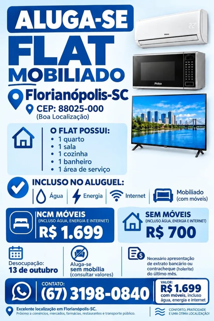 Flat mobilhado 