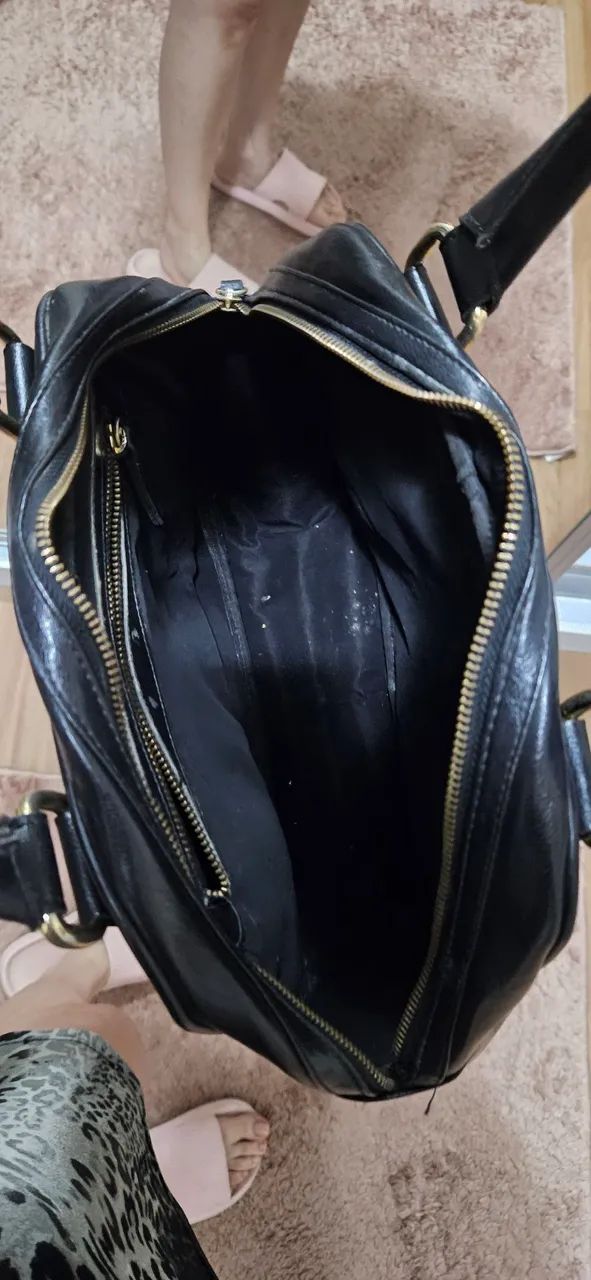 Vendo bolsa triton original toda em couro - Foto 3