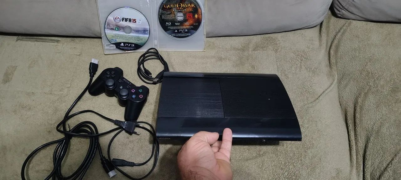PS3 completo funcionando com controle original 