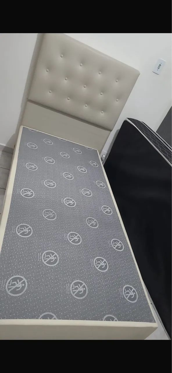 Cama de solteiro com colchão e cabeceira  - Foto 3