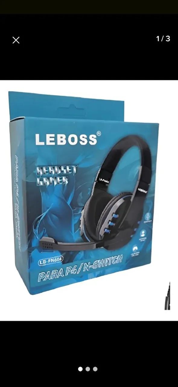 Fone de Ouvido Headset Gamer LEBOSS Para P4/N-SWITCH