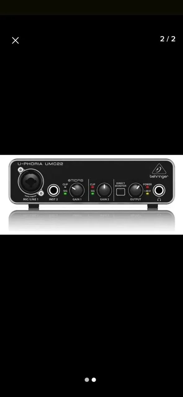 Interface de áudio Behriger U phoria 22