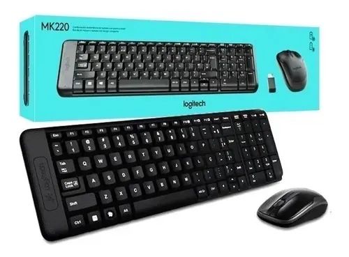 Teclado E Mouse Wireless Logitech  - Modelo MK220  - Preto - Sem Fio  - Foto 2