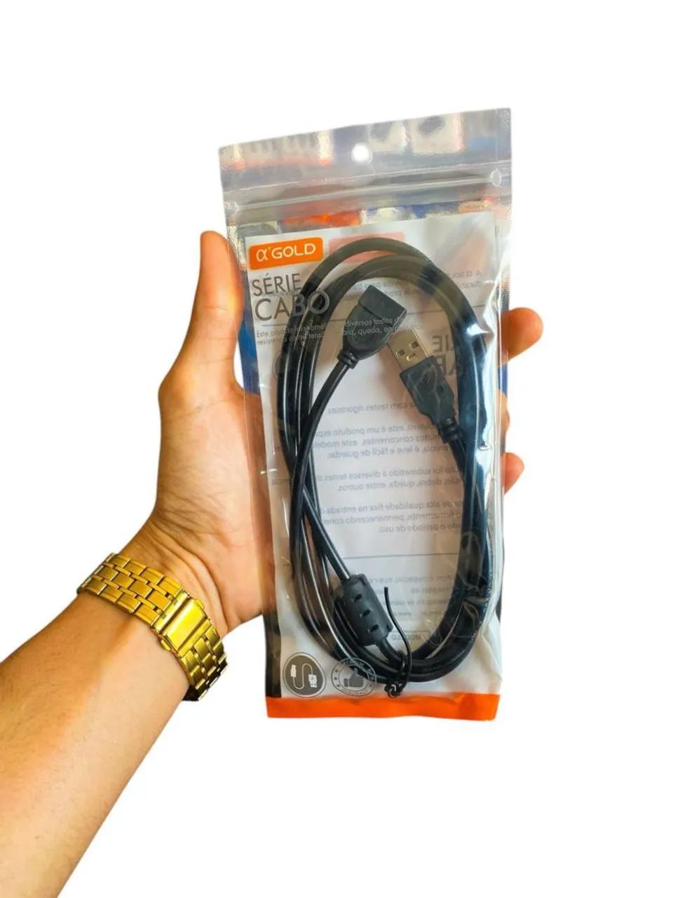 CABO USB MACHO-FÊMEA GOLG 1.5M - Foto 2