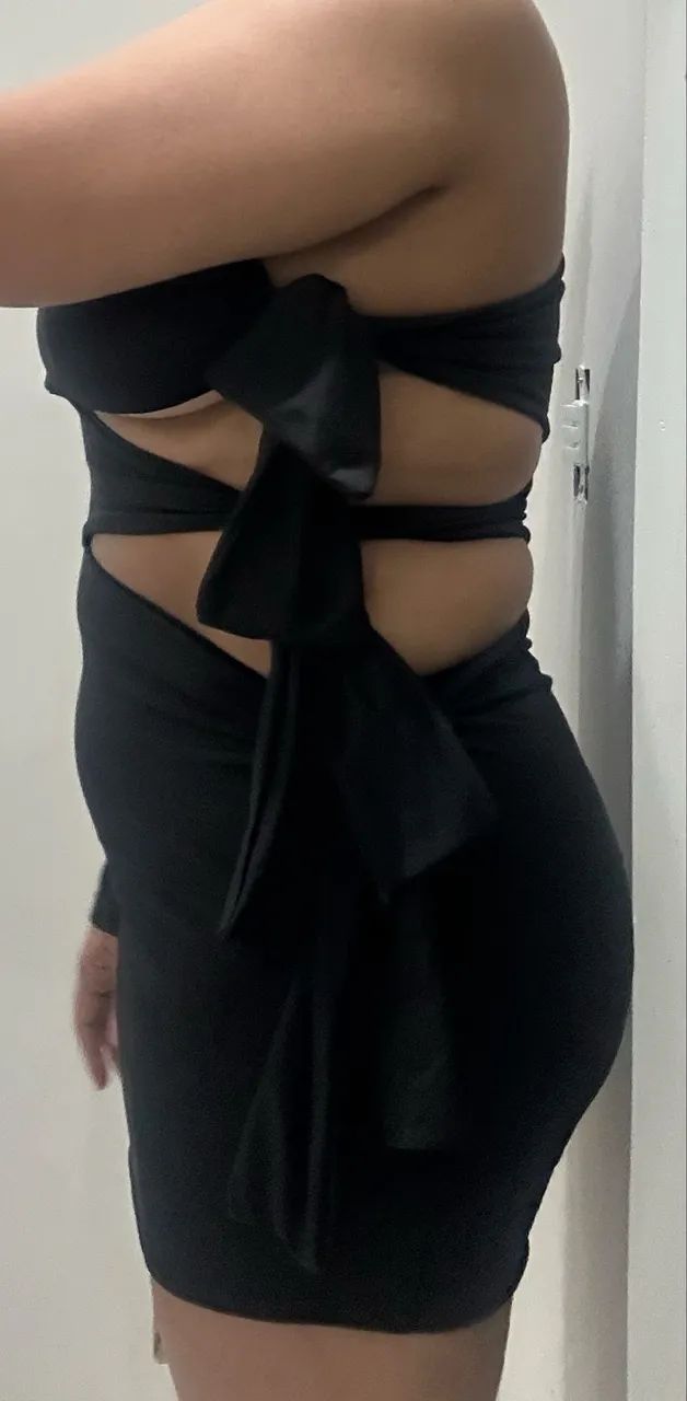 Vestido Preto com amarrações  - Foto 5