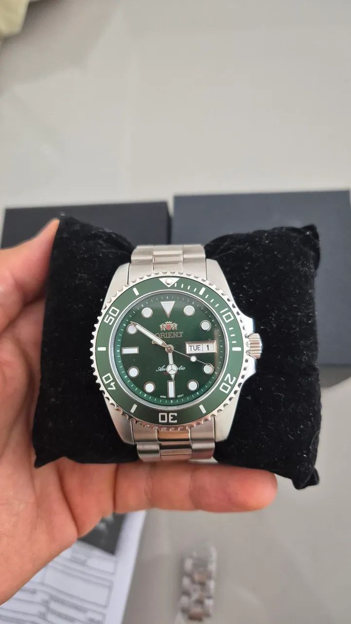 Relógio Orient Masculino Automático Verde F49ss027nh E1sx