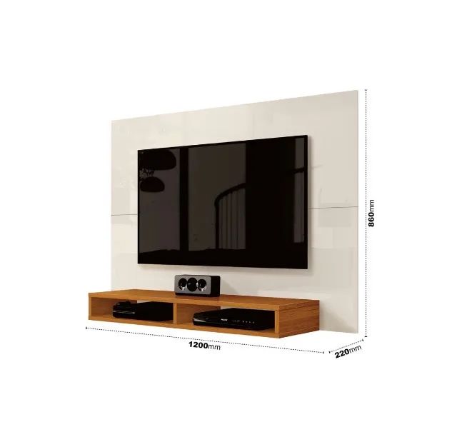 Painel Smart Off White Cedro - Foto 2