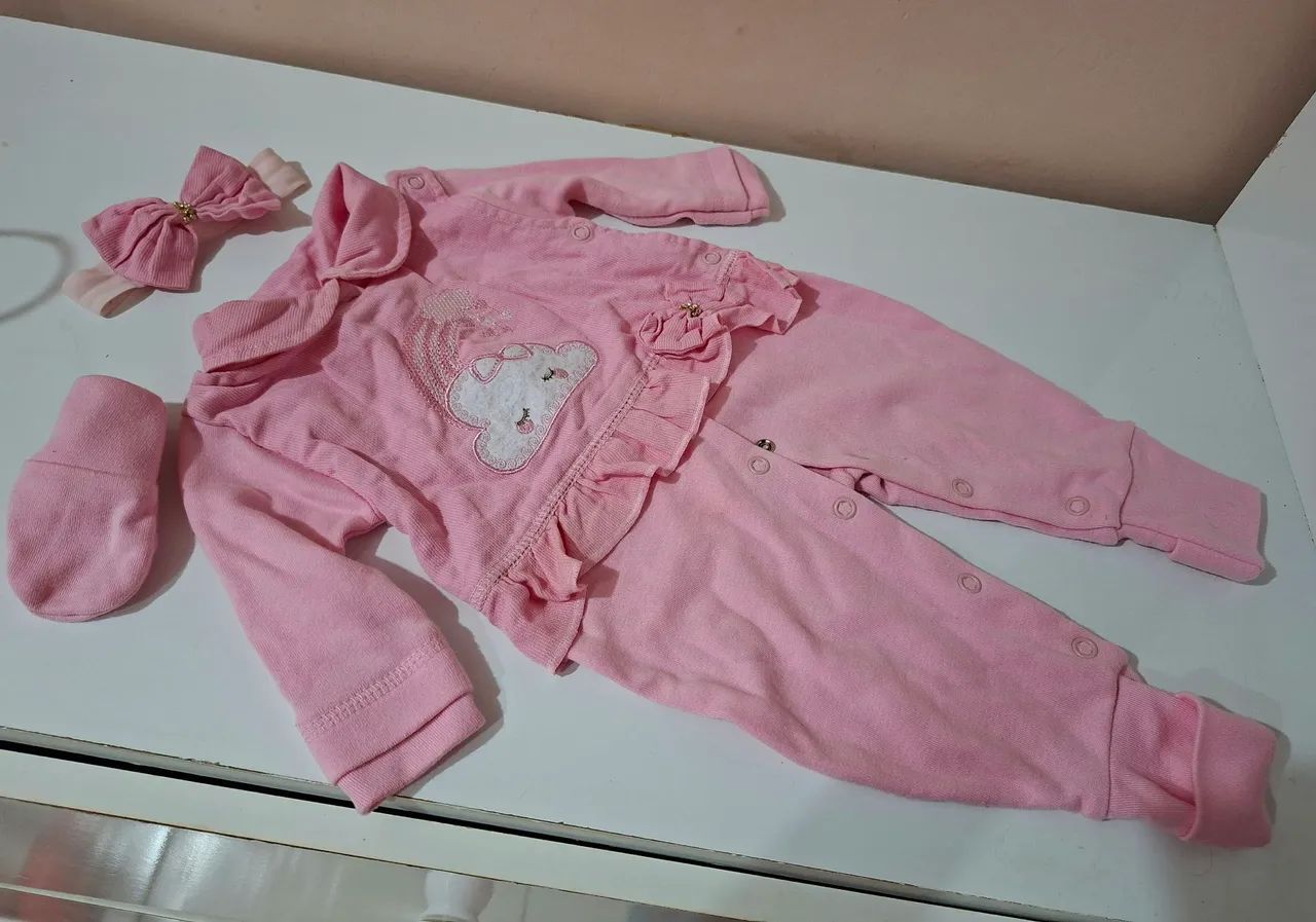 Saída de Maternidade Completa Menina - Tema Nuvem - Foto 2
