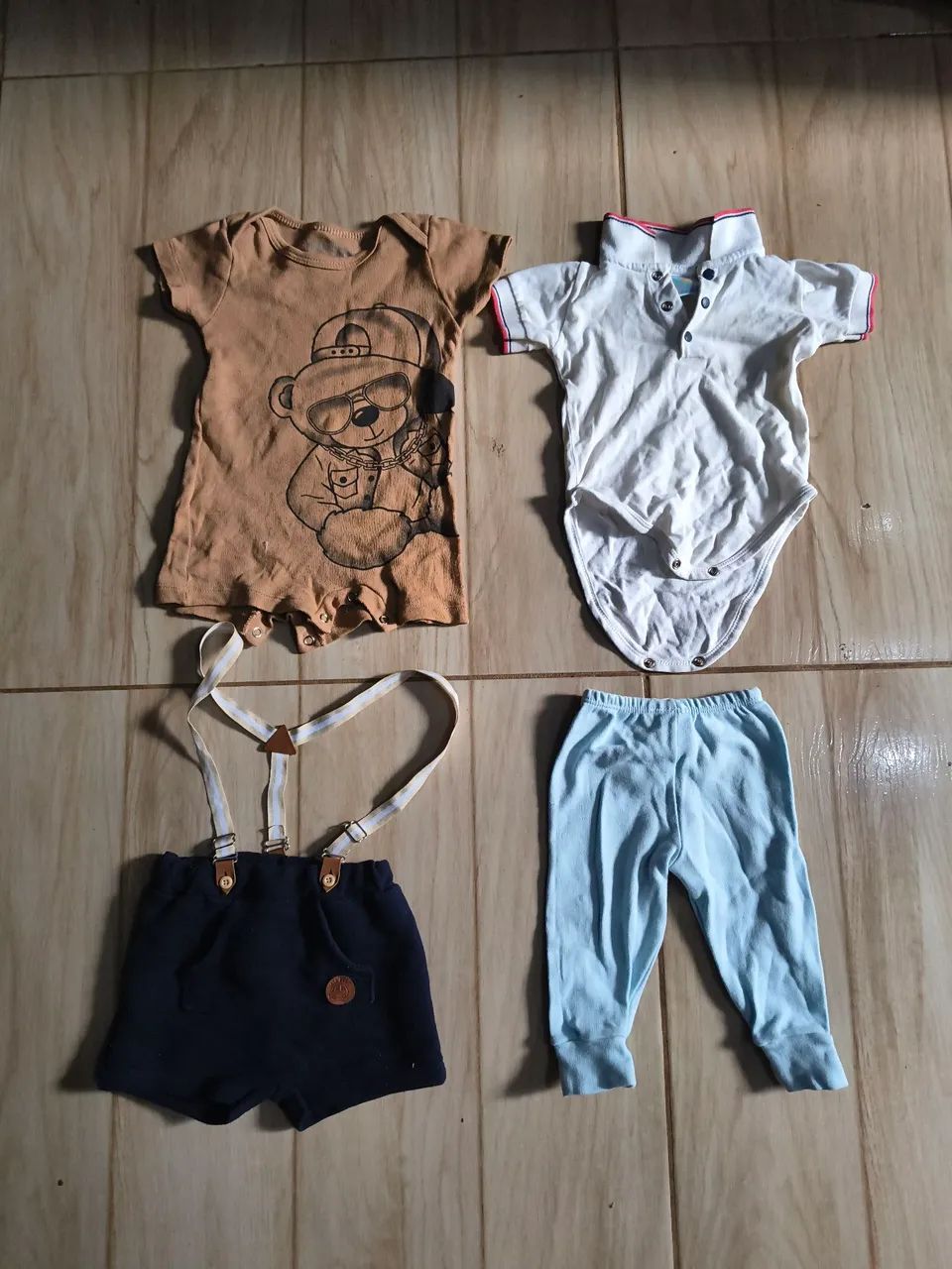 46 peças de roupa infantil para bebê masculino  - Foto 3
