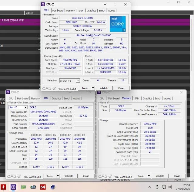Processador Intel Core i5-12500 4.1GHz/4.6Ghz 6C/12T LGA1700 - 100