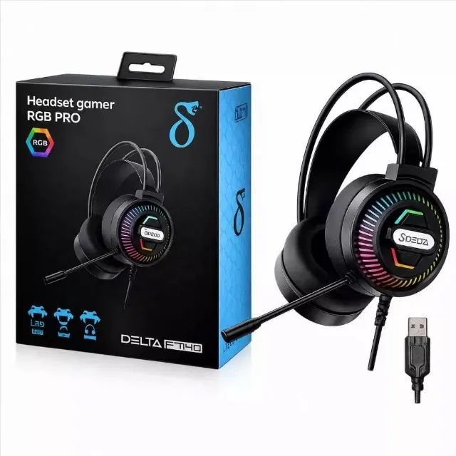 Headset Gamer Rgb Com Microfone Para Pc E Console - Foto 3